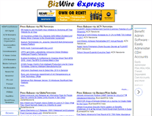 Tablet Screenshot of bizwireexpress.com